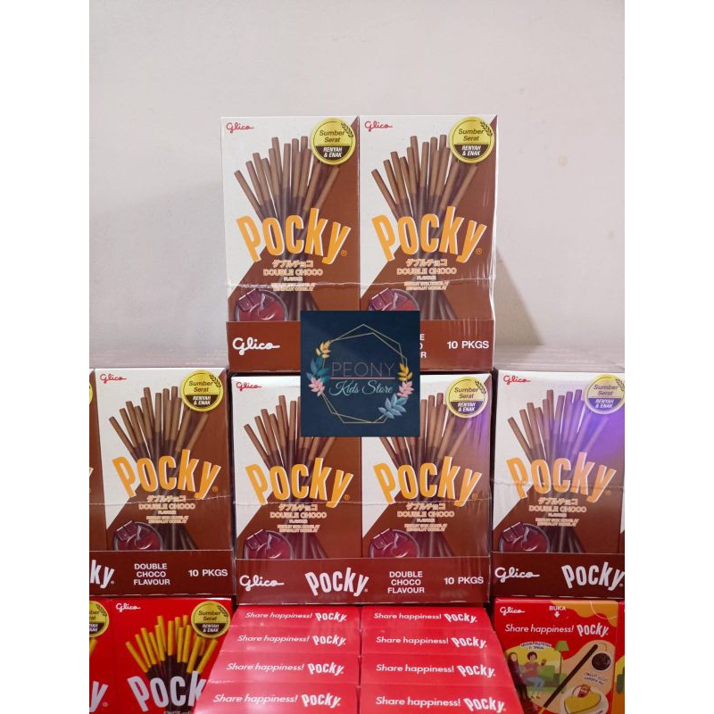 Glico Snack POCKY 47gr/cokelat biskuit stick poky/stik coklat 47 gr