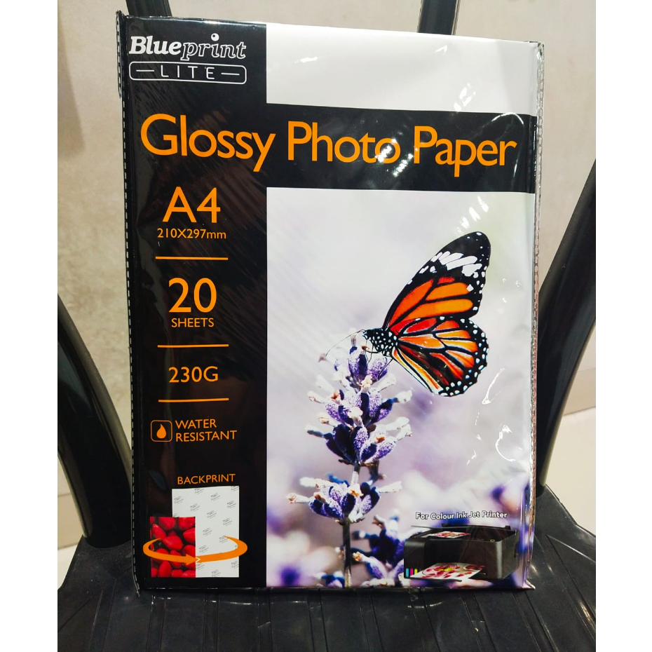 

Photo Paper Blueprint Lite 230 gsm Glossy Kertas Foto ukuran A4