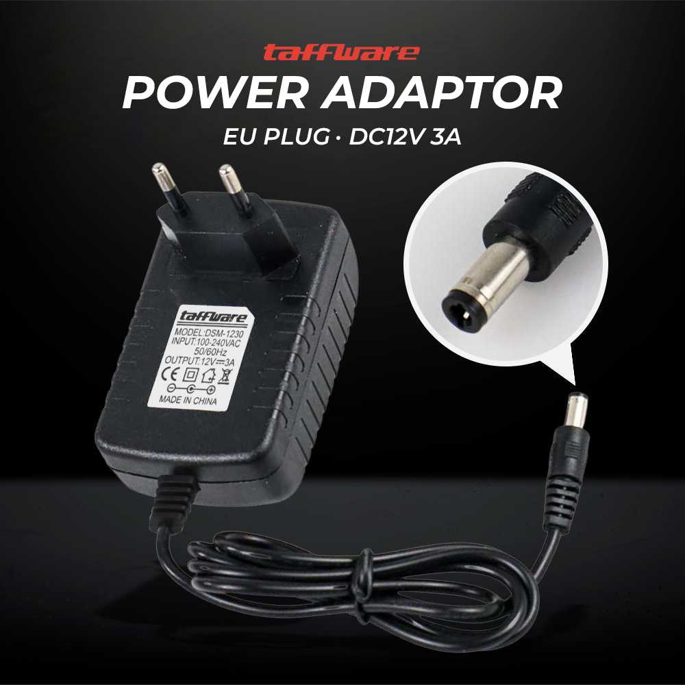 Power Adaptor 12V 5A 60W EU Plug untuk LED Strip lengkap dengan Kabel