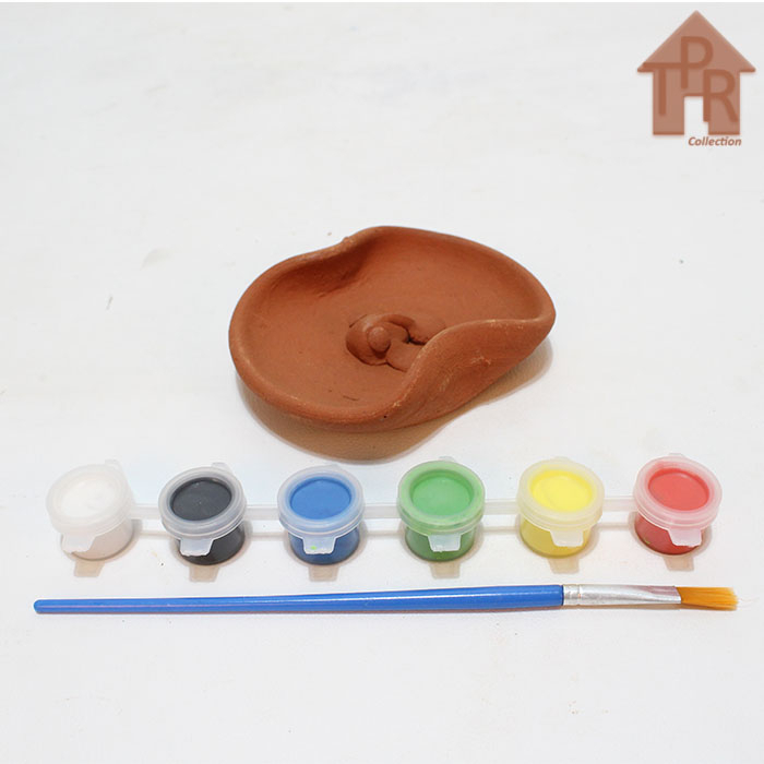DIY Mewarnai Tanah Liat / Lepek Lipat + Cat 6warna + 1 Kuas