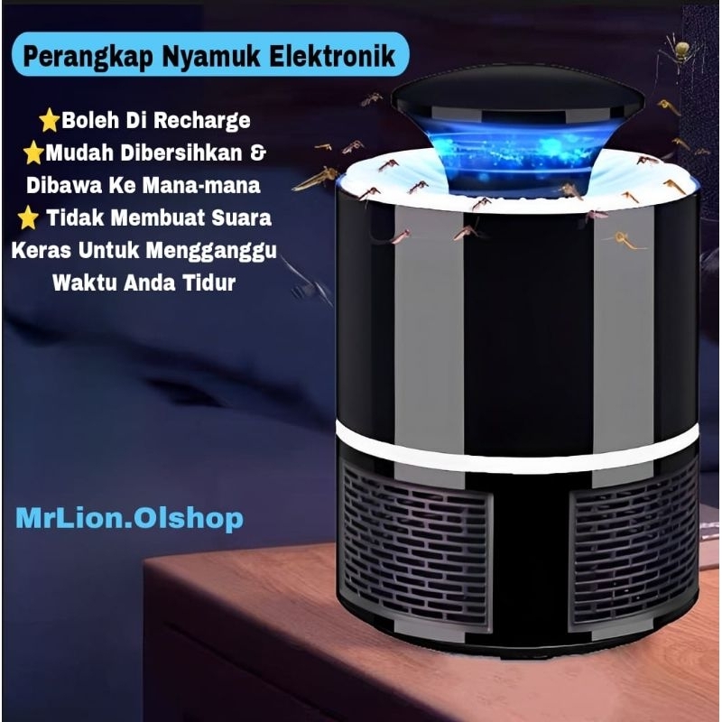 Perangkap Nyamuk Jebakan Lalat Kipas Lampu LED UV Ultraviolet Elektrik⭐ MrLion⭐