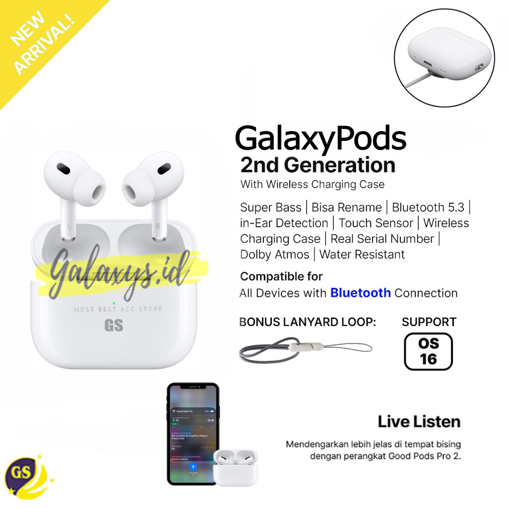 THE GEN 3 (2ND GENERATION / PRO 2 with H2 CHIP) - Final Upgrade + IMEI Detectable Wireless Pods pRo Gen 2 Headset