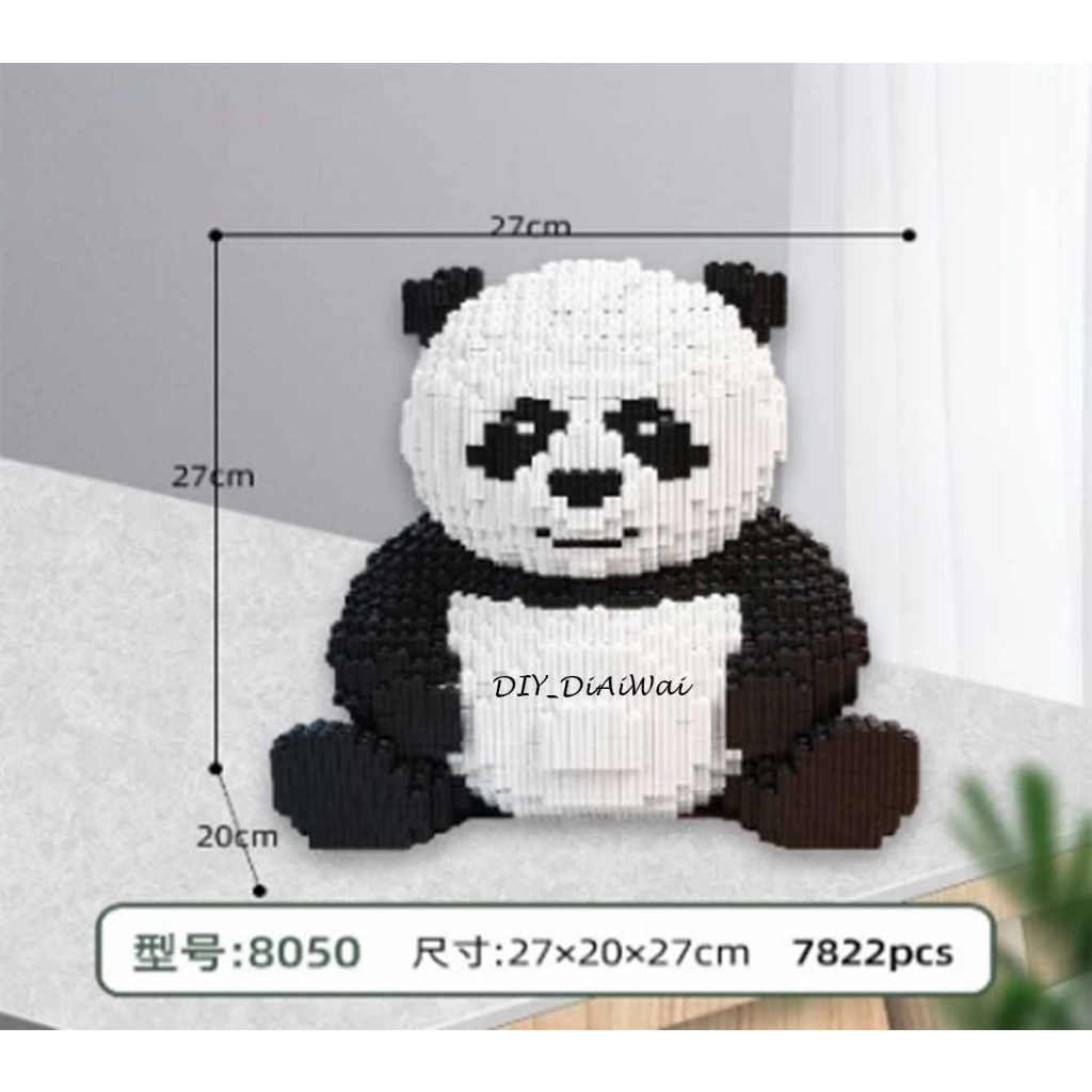 XIZAI Mini Blocks Nano Blocks Lego Panda Hitam Putih