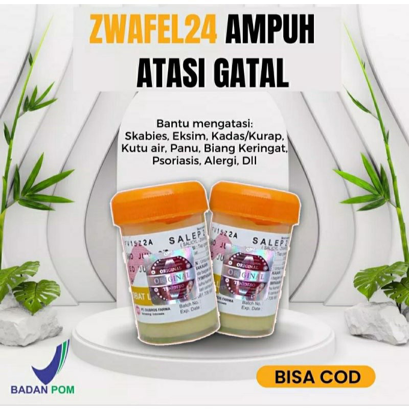 Salep Gatal Zwafel 24 Original 100% Obat Saleb Gatal Panu Kadas Kurap Kutu Air