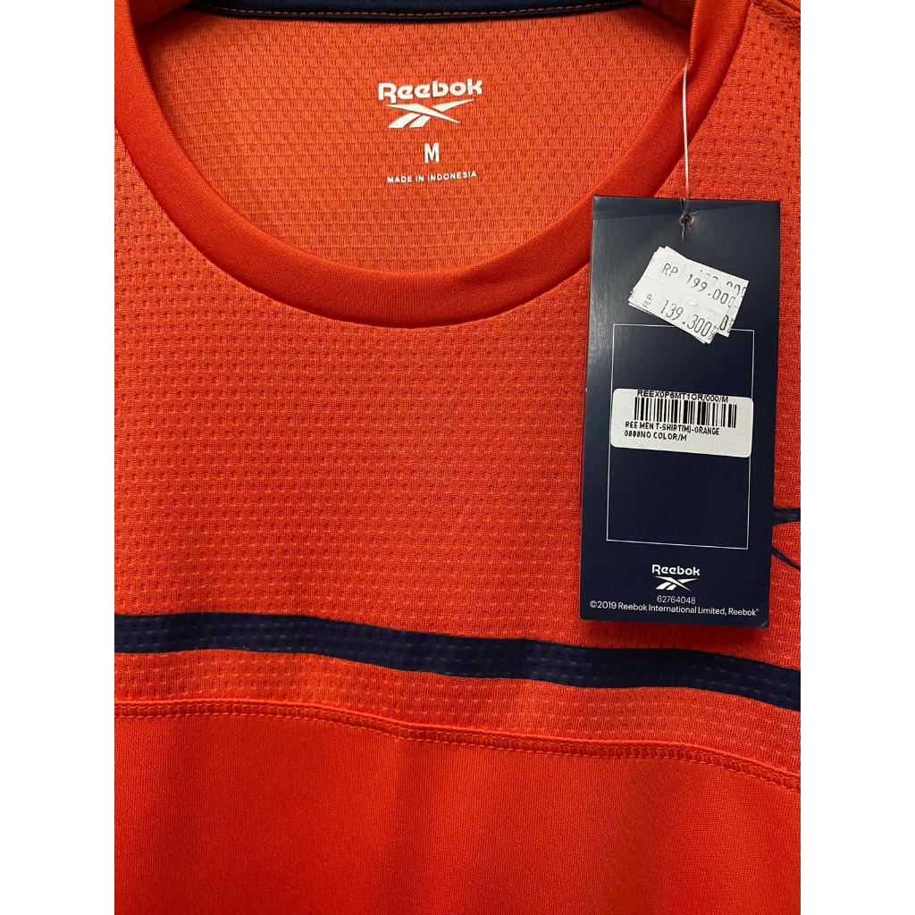 Reebok Men T-shirt REEX0P6MT10R Orange Clearence Sale 70% Kaos Pria Original