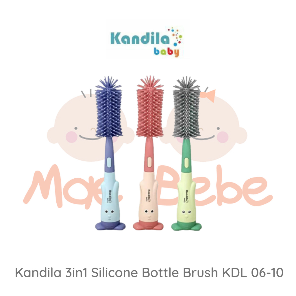 Kandila 3 in 1 Silicone Bottle Brush Sikat Botol Silikon Bayi KDL 06-10