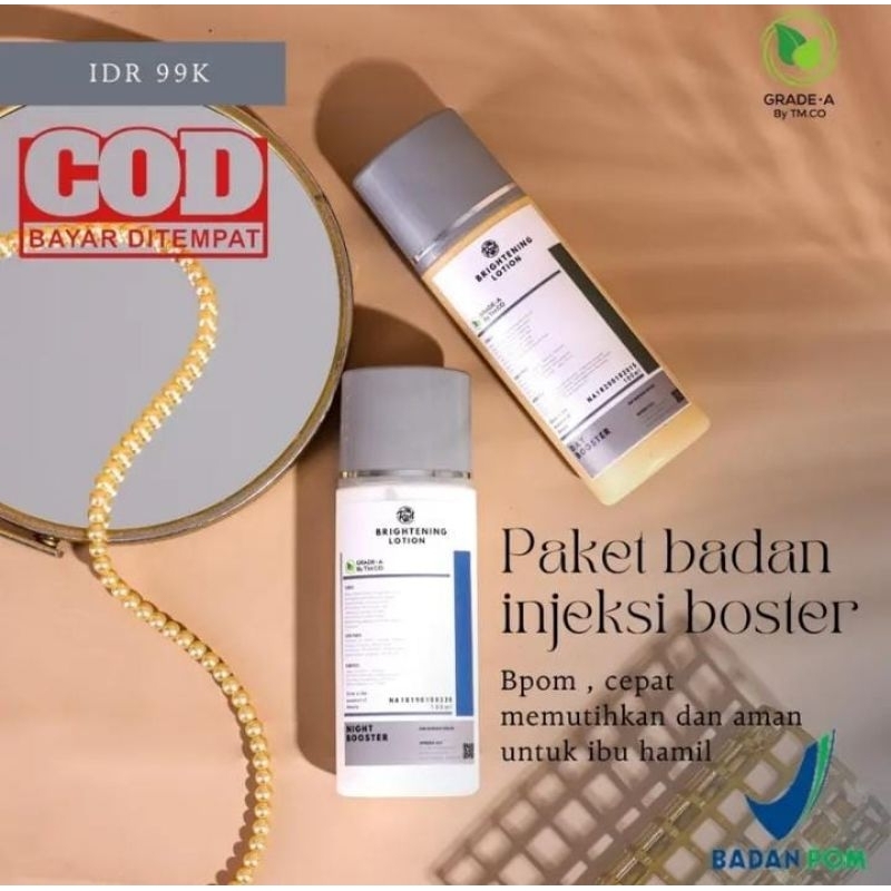 PAKET BADAN LOTION BOSTER Pagi dan Malam GRADE A