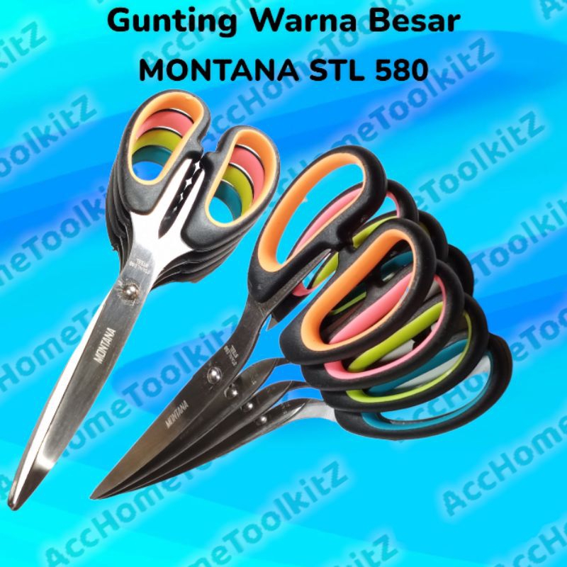 Gunting Kertas Sebaguna Scissors Original Gunting Warna Stainless Steel Renteng Ukuran Kecil GS-03 Sedang Tanggung 560 Besar 580 montana Jansen Rentengan