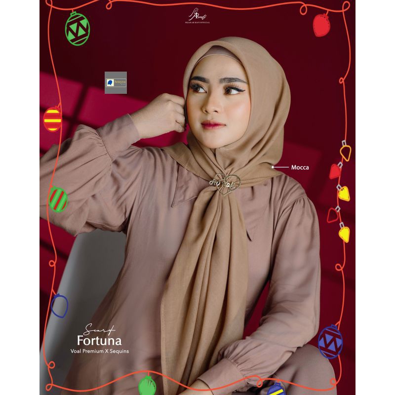 ARRAFI Hijab Segi Empat Fortuna Scarf Voal Premium Polos