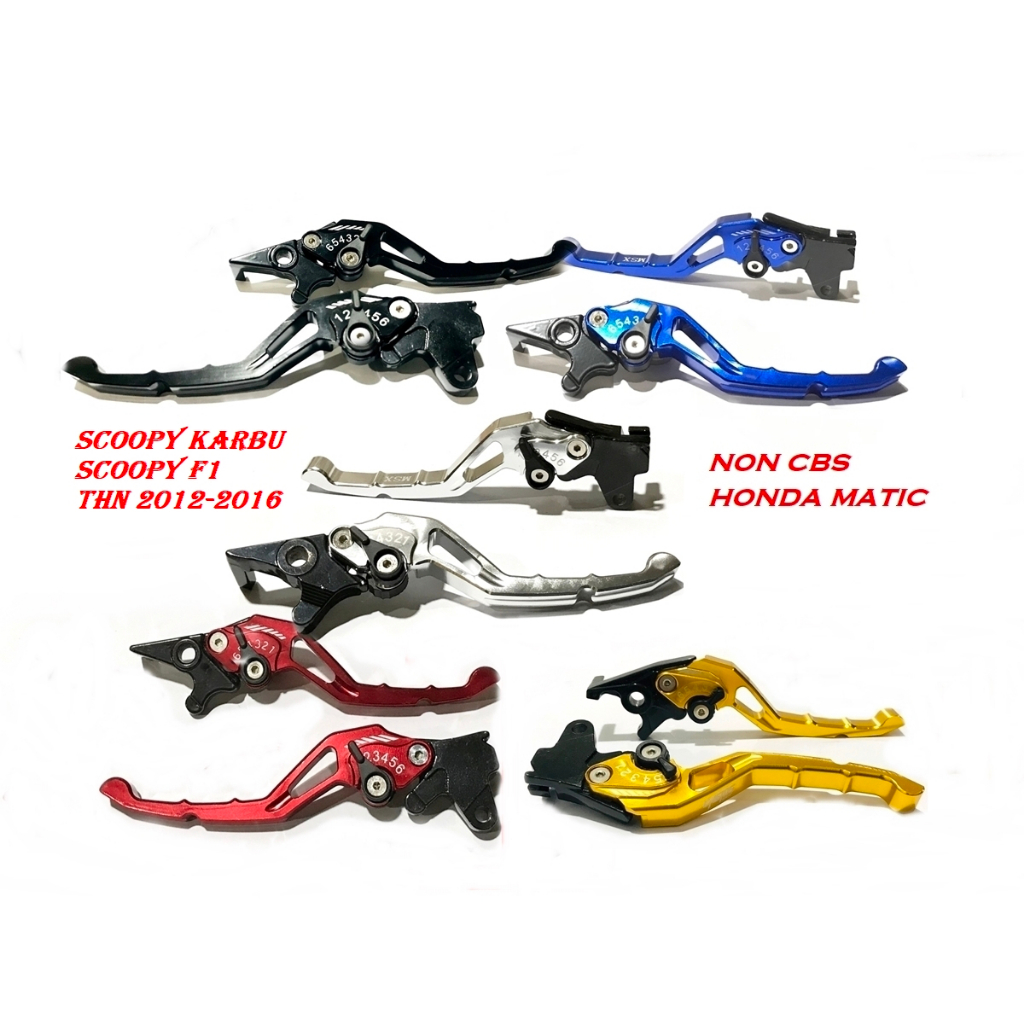 HANDLE REM SCOOPY KARBU-SCOOPY F1 SCOOPY TAHUN 2008 SAMPAI 2015 HANDLE REM SET KIRI KANAN