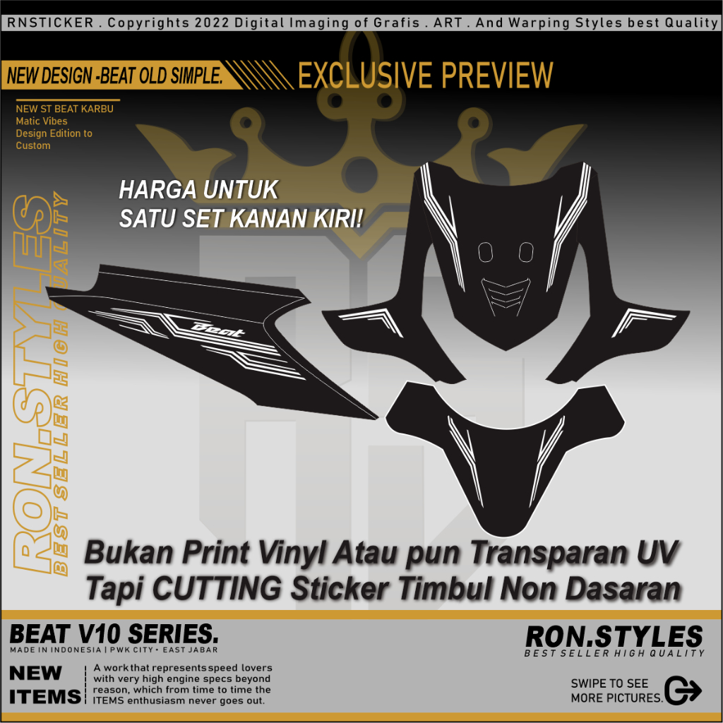 V10 CUTTING STRIPING BEAT KARBU STRIPING VARIAIS BEAT OLD STIKER BEAT KARBU STRIPING VARIASI BEAT OLD SIMPLE STYLE MOTIF GARIS-GARIS COPY TRANSPARAN