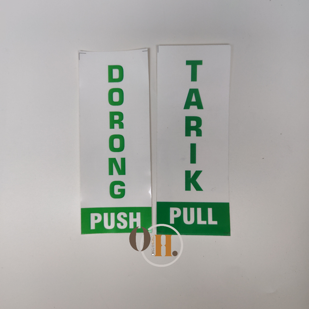 

Stiker Dorong Tarik - Stiker Pull Push - Stiker Dorong Vinyl