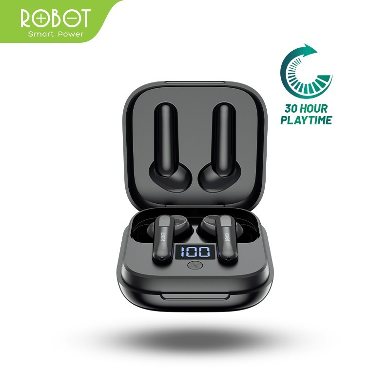 TWS Wireless Earphone Airbuds Garansi 1 Tahun - Robot T40NC