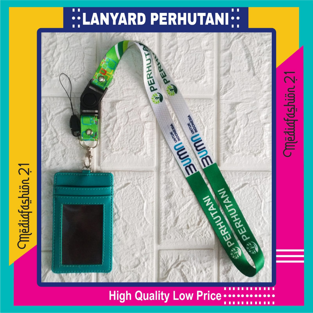 

Lanyard Tali Gantungan ID Card PERHUTANI Free Strap Gantungan HP/Flashdisk