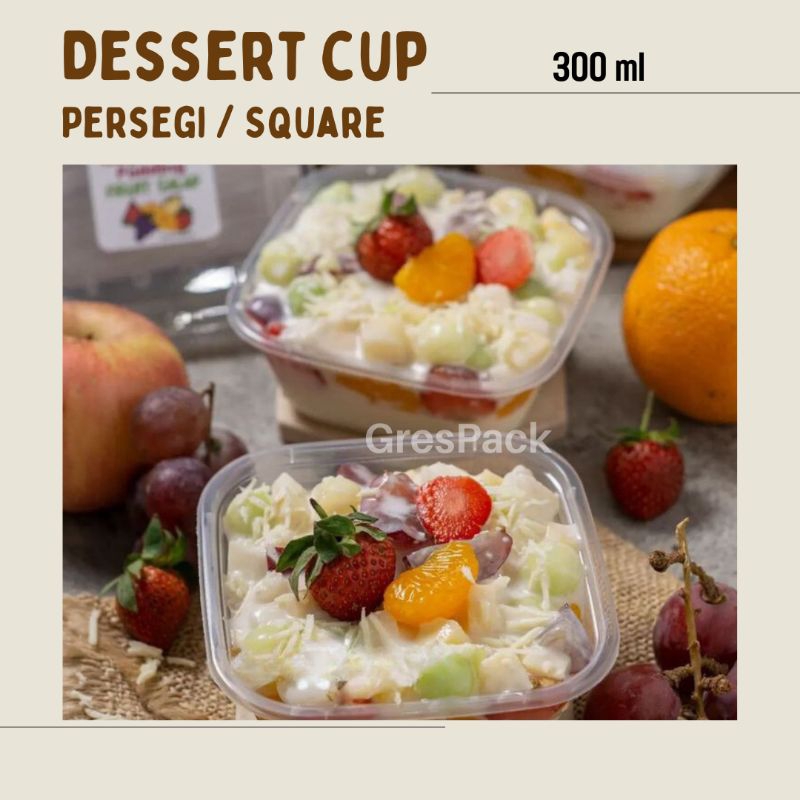 Dessert Cup 300ml Square (25pcs)/ Thinwall Easypack MK300