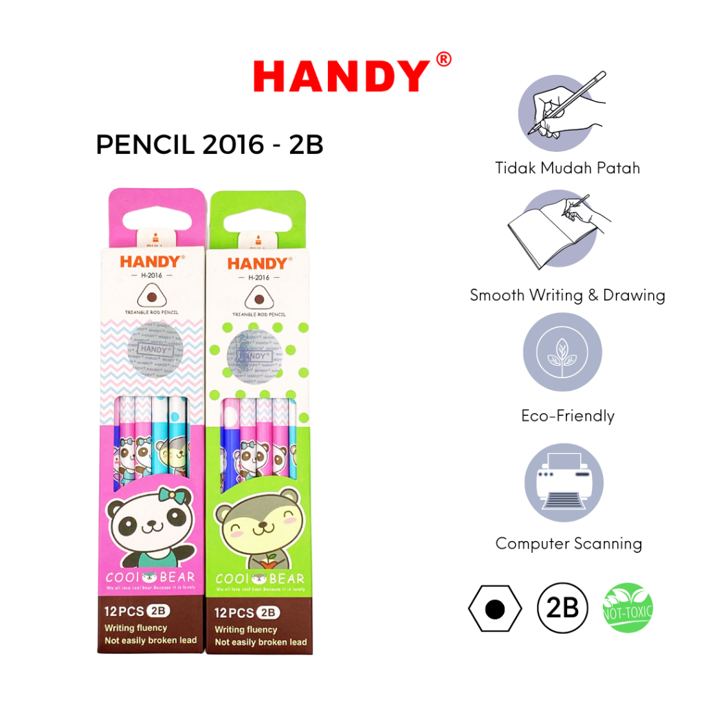 

HANDY Pensil Sketch 2B 2016 Isi 12 Pcs