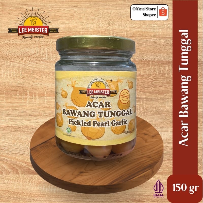 

Acar Bawang Tunggal Lee Meister / Pickled Pearl Garlic 150 g