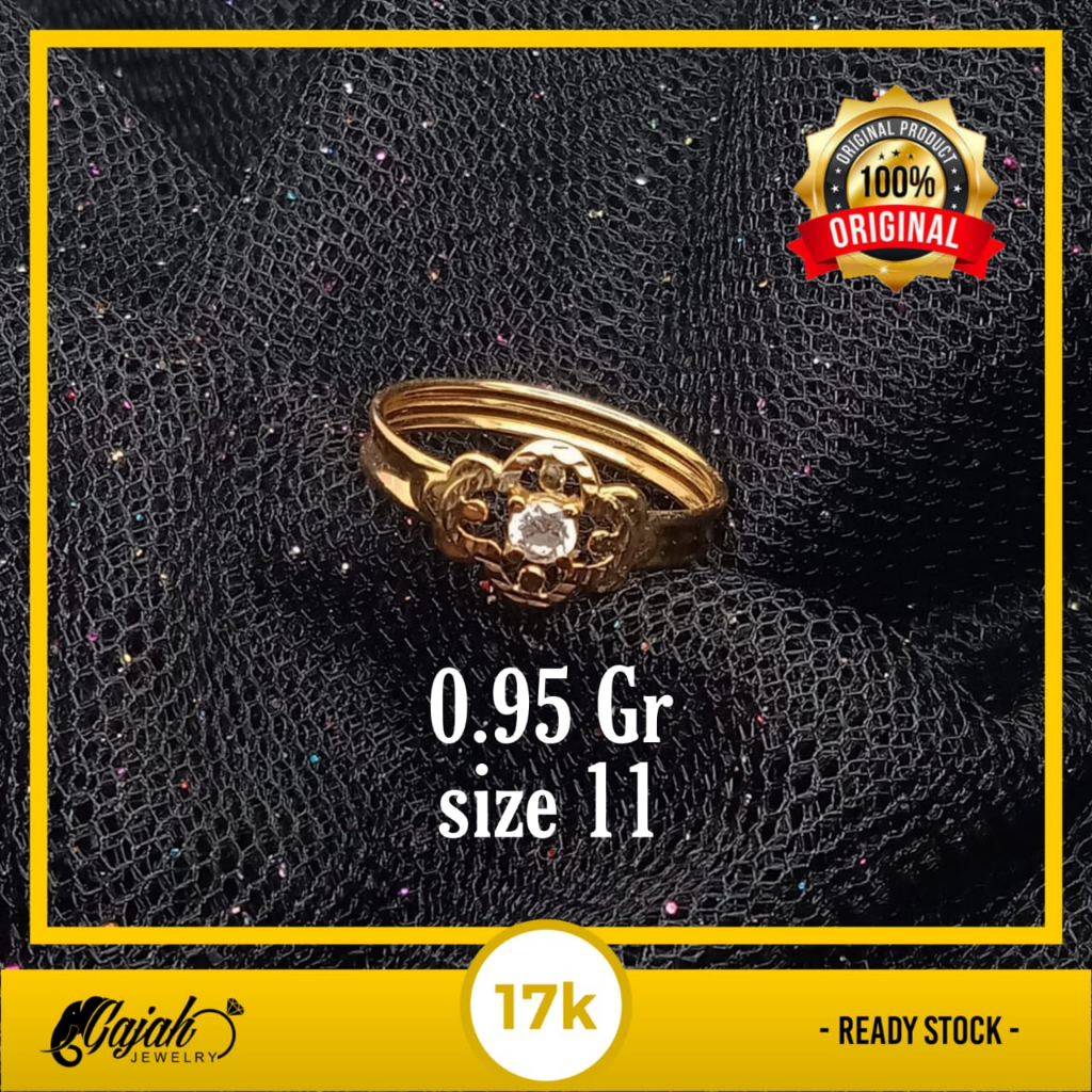 Cincin Emas 17K - 0.95 Gr Kadar 750 - 4766