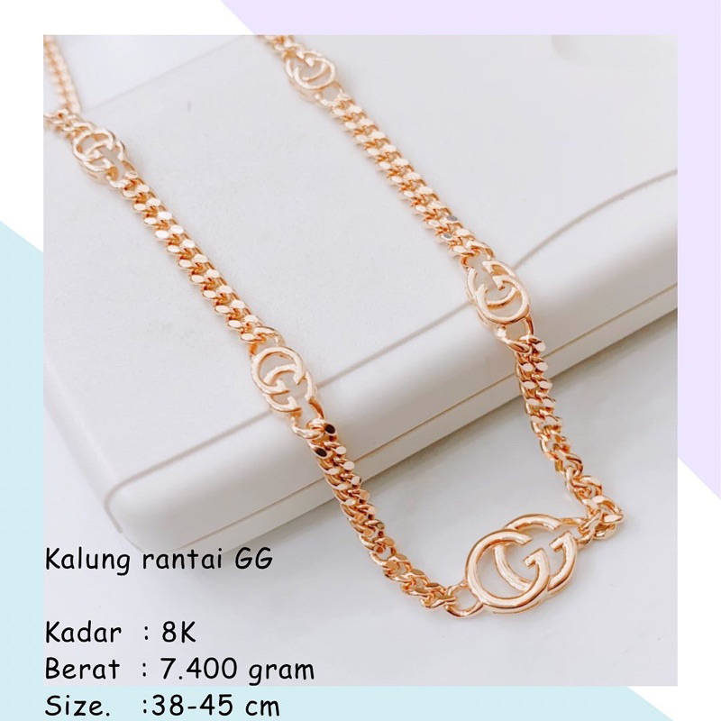KALUNG EMAS RANTAI GG 8K 7.400GR