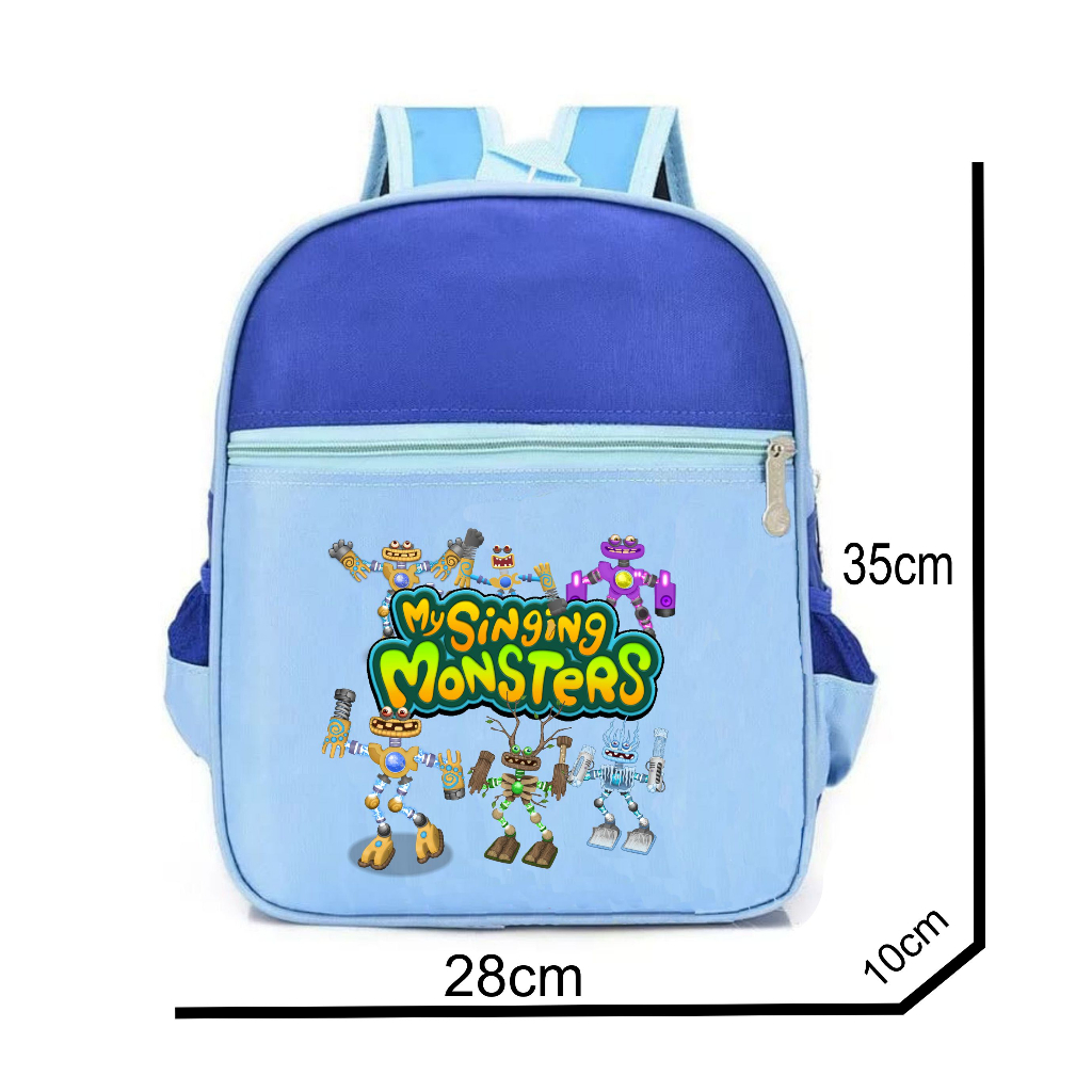 PVJ - Tas Ransel Anak Sekolah TK Paud Motif My Epic Singing Monster Wubox