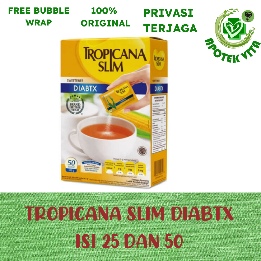 

TROPICANA SLIM DIABETIX GULA DIABET 50 BUNGKUS