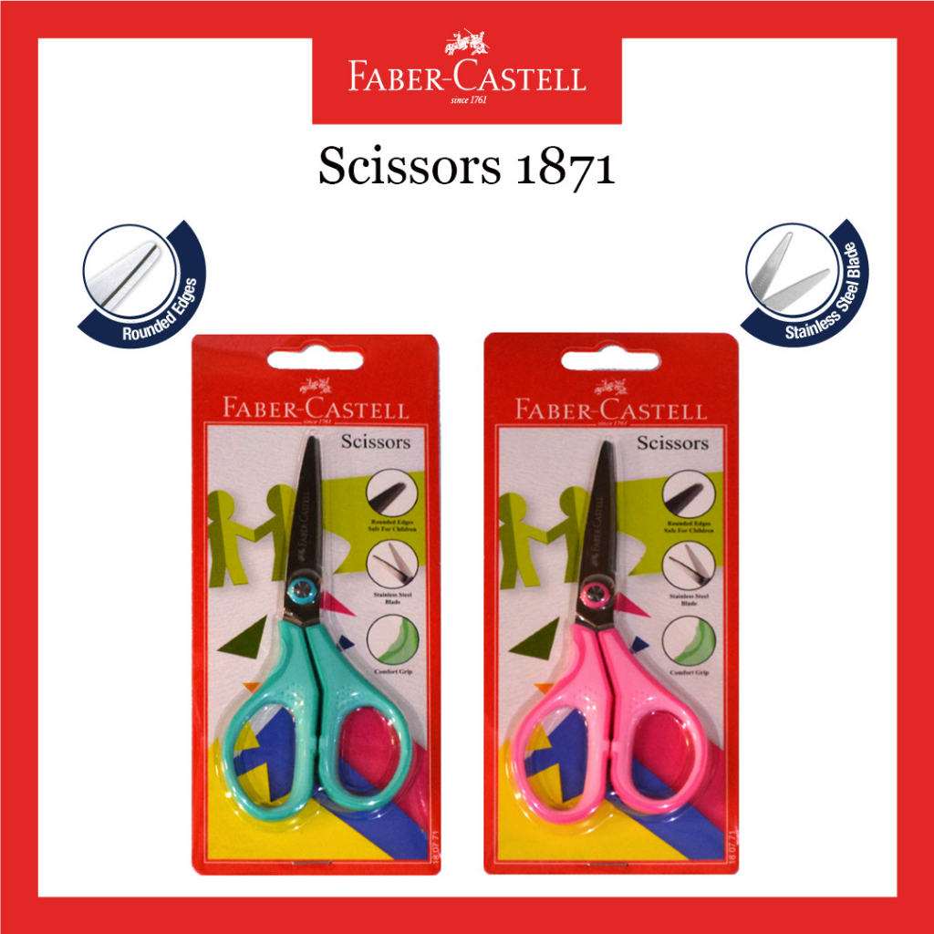 

Gunting Faber Castell / Medium 1871 Warna Pink dan Tosca / Scissors 1871