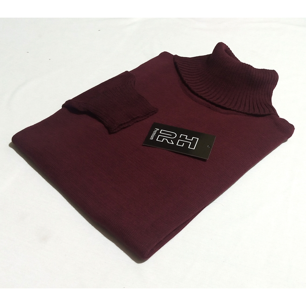 RH - BAJU RAJUT ANAK TURTLENECK POLOS SWEATER UKURAN ANAK XXL