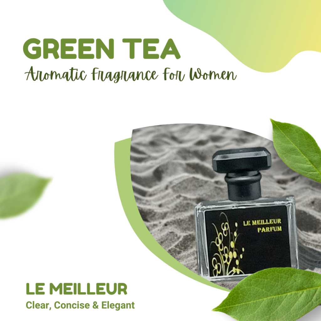 Parfum Wanita Green Tea Parfume Murni Non Alkohol Aroma Teh Hijau Minyak Wangi Tahan Lama Parpum Cew
