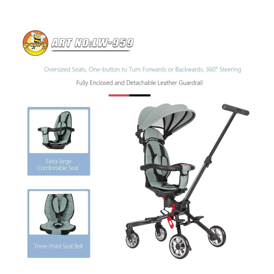PACIFIC Magic Stroller LW 959 Kereta Dorong Bayi Hadap Depan Belakang