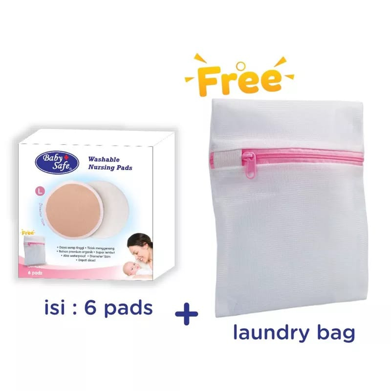 Baby Safe BK010 Washable Nurshing Pad - Bantalan Payudara Ibu Menyusui Bisa Dicuci