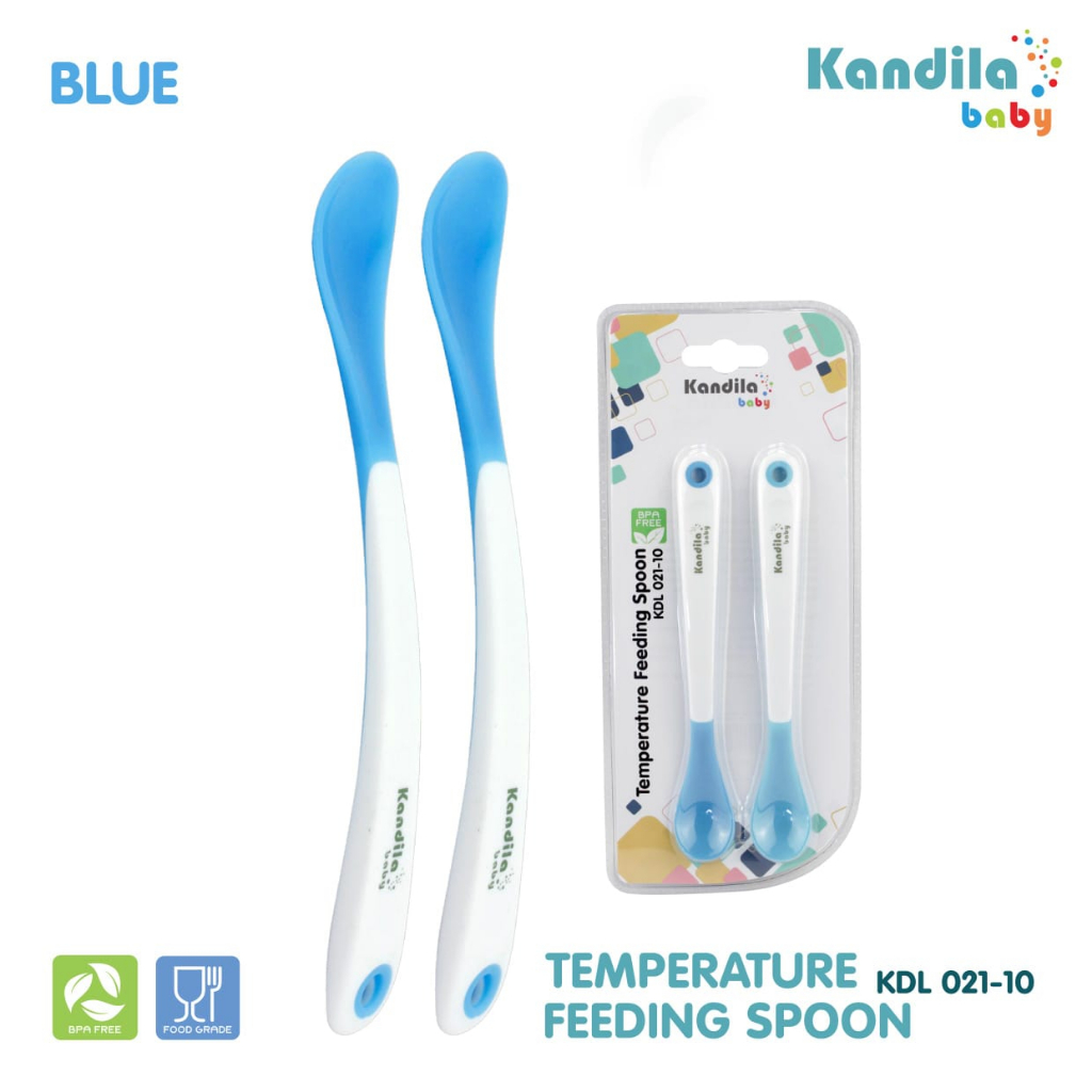 Kandila Baby - Temperature Feeding Spoon KDL021-9 KDL021-10 - Set Sendok Makan Anak Bayi