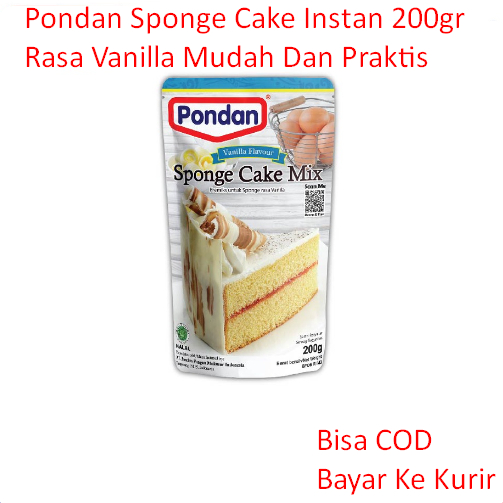 

Pondan Sponge Cake Instan 200gr Rasa Vanilla Mudah Dan Praktis