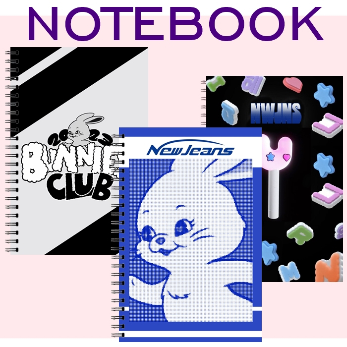 

Notebook New Jeans KPop Spiral Notebook Bunnies Club NWJS