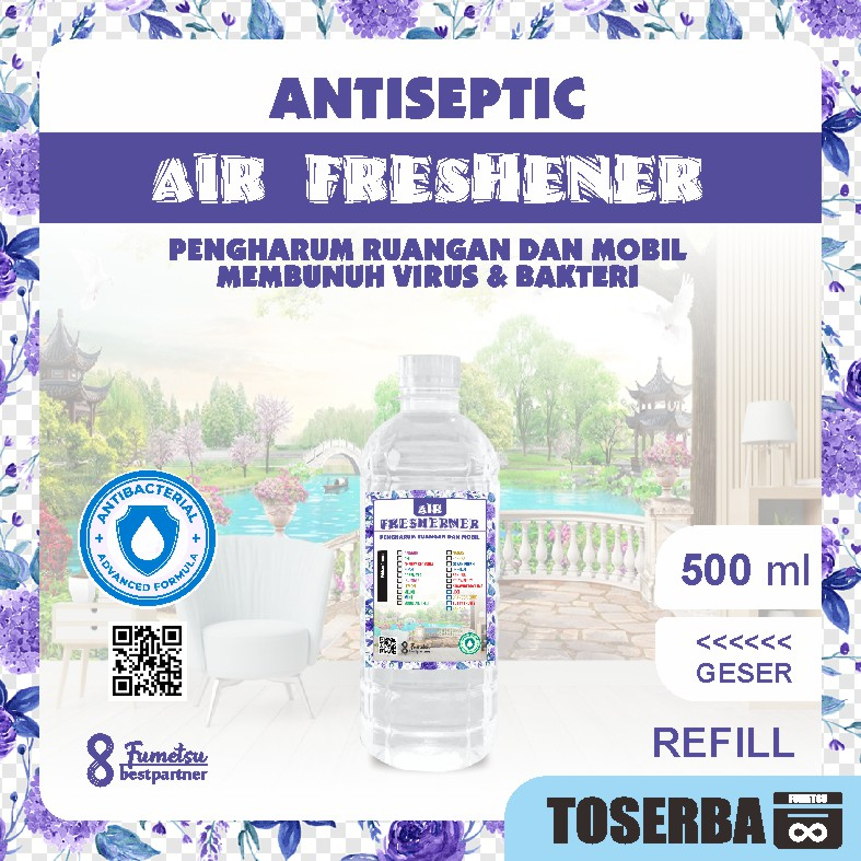 Parfum Pengharum Ruangan Air Freshener Kamar, Toilet, Mobil &amp; Lemari Aroma Segar Kemasan 500ml Pet