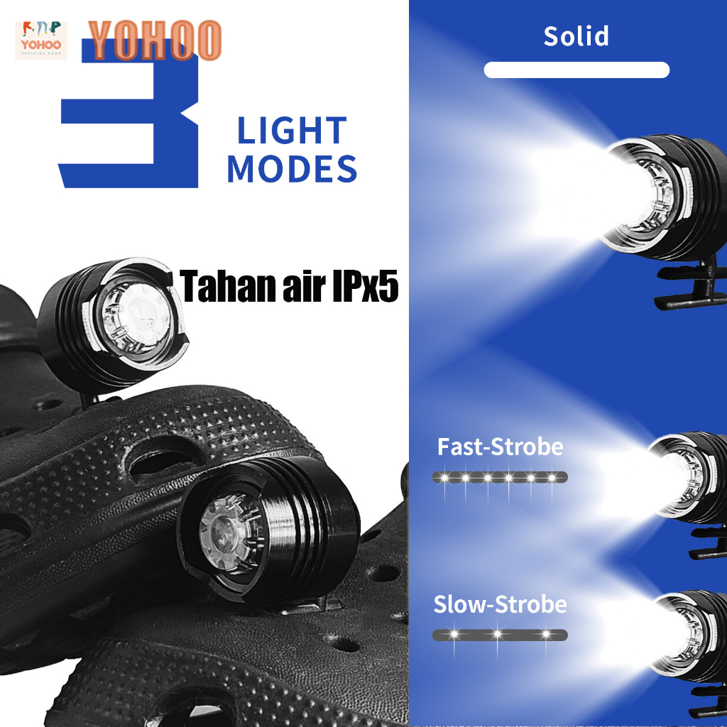 Headlights For Crocs Shoes Led Light Lampu Depan Untuk Sepatu Crocs Led Light Ipx5 Lampu Sepatu Tahan Air Lampu Aksesoris Berkemah Hiking Luar Ruangan Cocok Untuk Orang Dewasa Anak