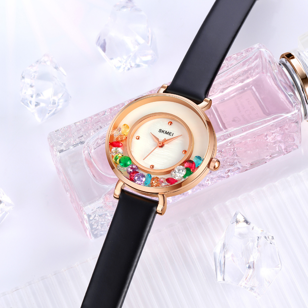 SKMEI 2041 Jam Tangan Wanita Analog Tali Kulit WATCHKITE WKOS