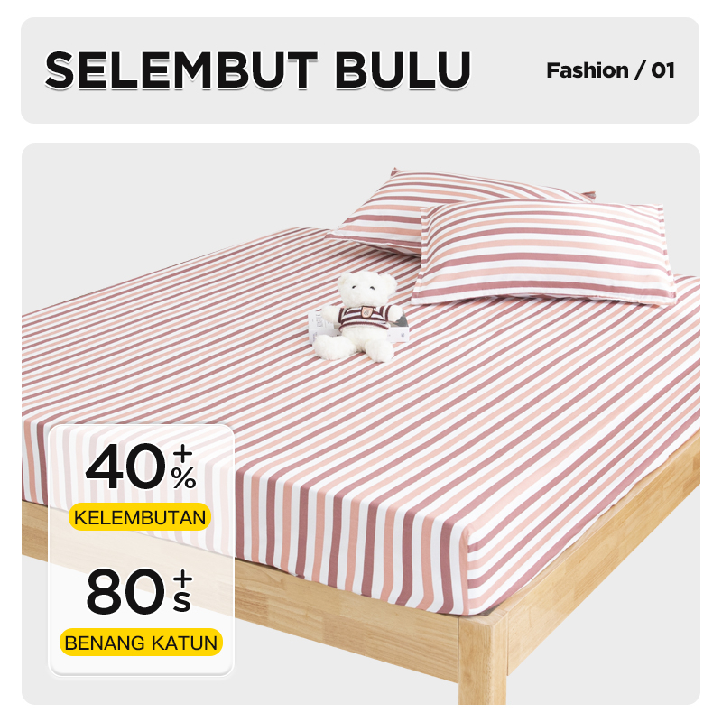 Sprei motif bahan katun halus termurah ukuran 180cm - KREASIRUMAH88