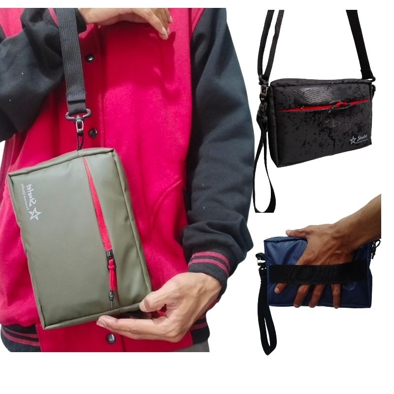 Tas Selempang Dada Hp Dompet Hand Bag Anti Air Pria Wanita Slingbag Wallet Waterproof