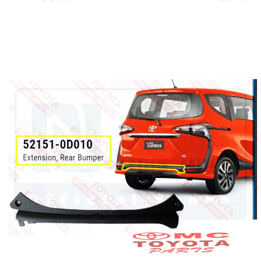 Cover Extension Bumper Belakang Toyota Sienta 52151-0D010