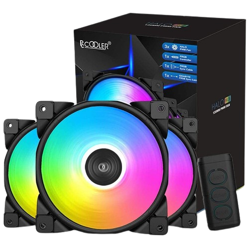 Fan Paket PC Cooler Halo 3 IN 1 RGB | ITECHBALI