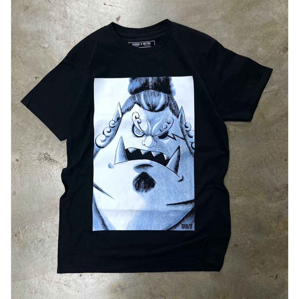 Torizu Tshirt Jinbei Brush Black Mugiwara Anime Manga One Piece Premium Unisex