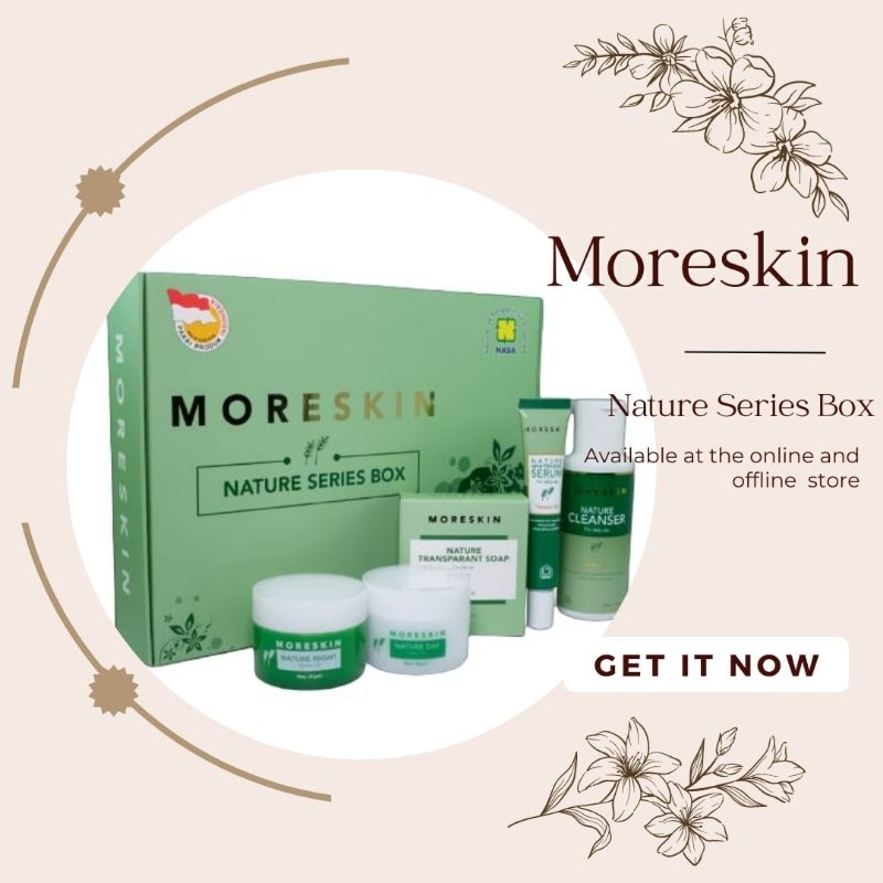 Moreskin Nature Series Box - Paket Set Perawatan Wajah Anti Acne Jerawat Murah BPOM Original