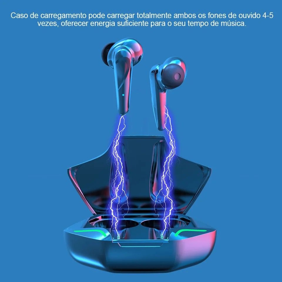 HEADSET BLUETOOTH GAMING TWS IN EAR WITH CASE BATTERY EARPHONE WIRELESS TWS GAMING