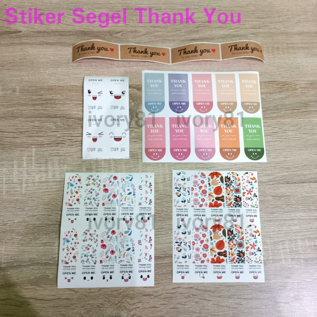 

Sticker segel label open me thankyou