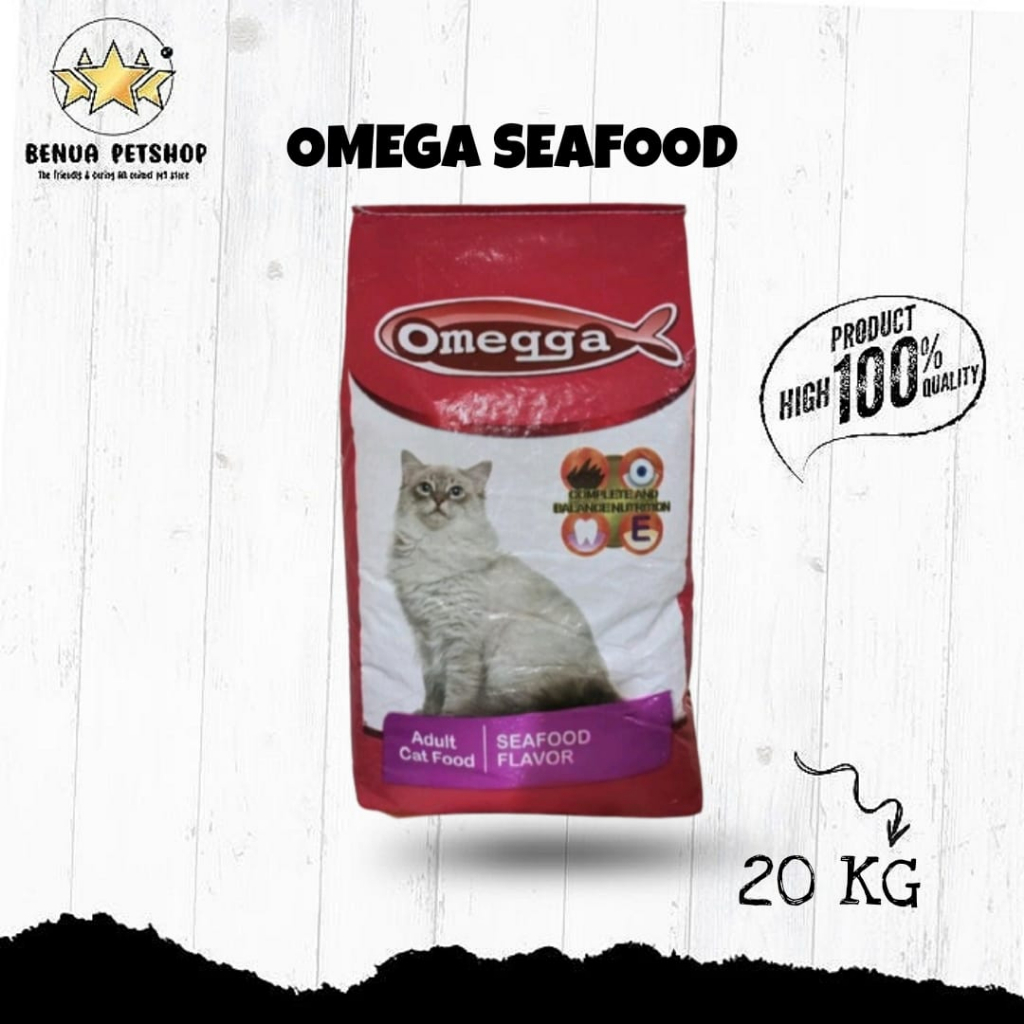 MAKANAN KUCING OMEGGA RASA TUNA DAN SEAFOOD 20KG (EKSPEDISI)