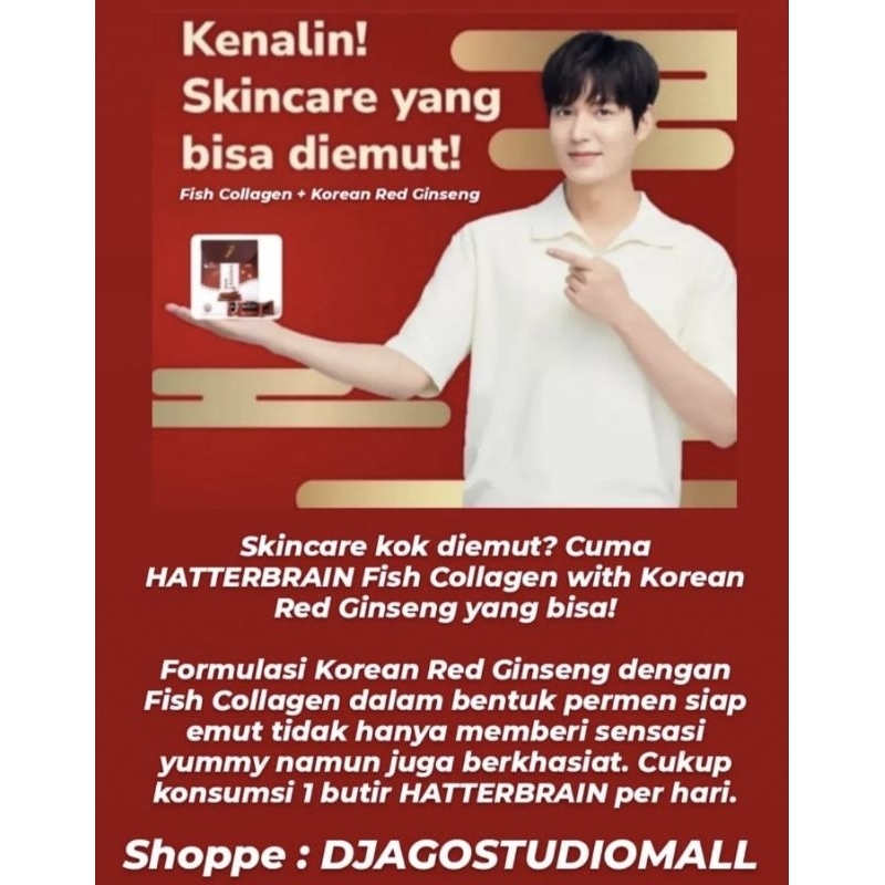 🇰🇷HATTERBRAIN Red Ginseng + Fish Collagen (24 servings)