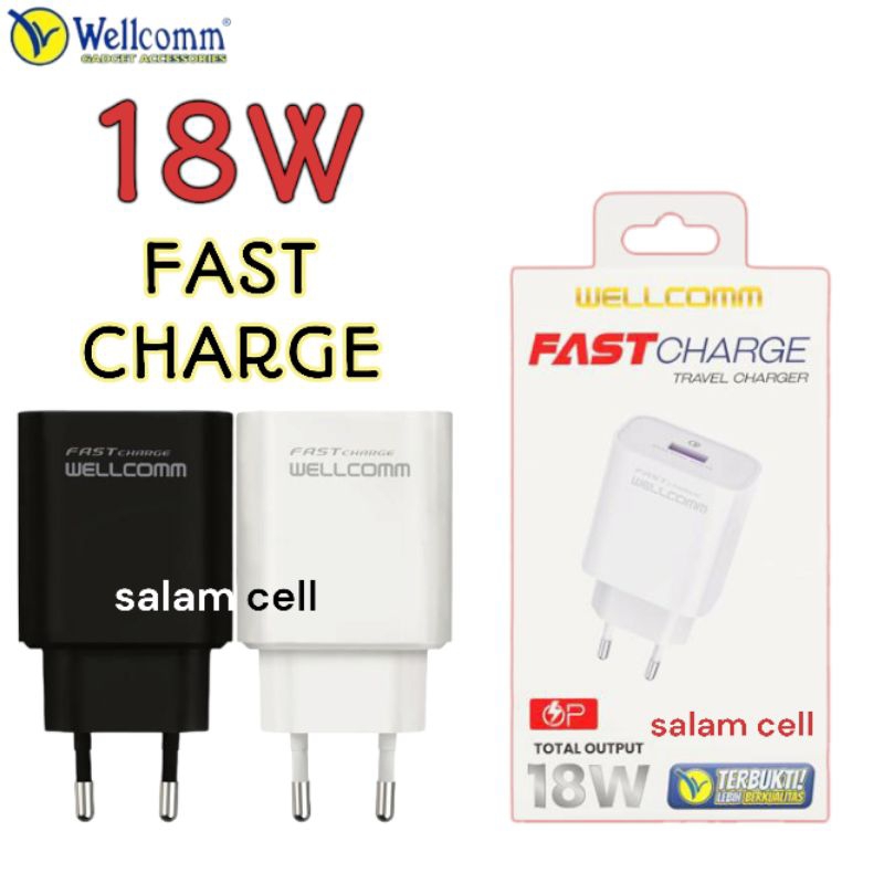 Charger Wellcomm 18W Fast Charger Type-C Original Garansi