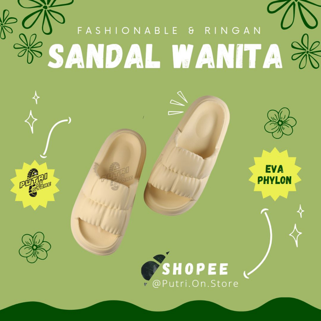 MINISO Sandal Slop EVA RINGAN Jelly Korean Import Soft Slippers anti selip