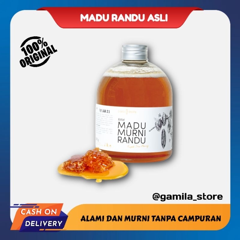 

Madu Murni Randu Isi 650 Gram Asli Tanpa Campuran Madu Asli Murni Original Pure Raw Honey Grade A Pengganti Gula Herbal