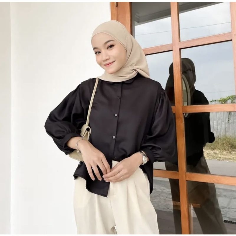 Kemeja Wanita Polos Oversize Olivia Shirt Elza